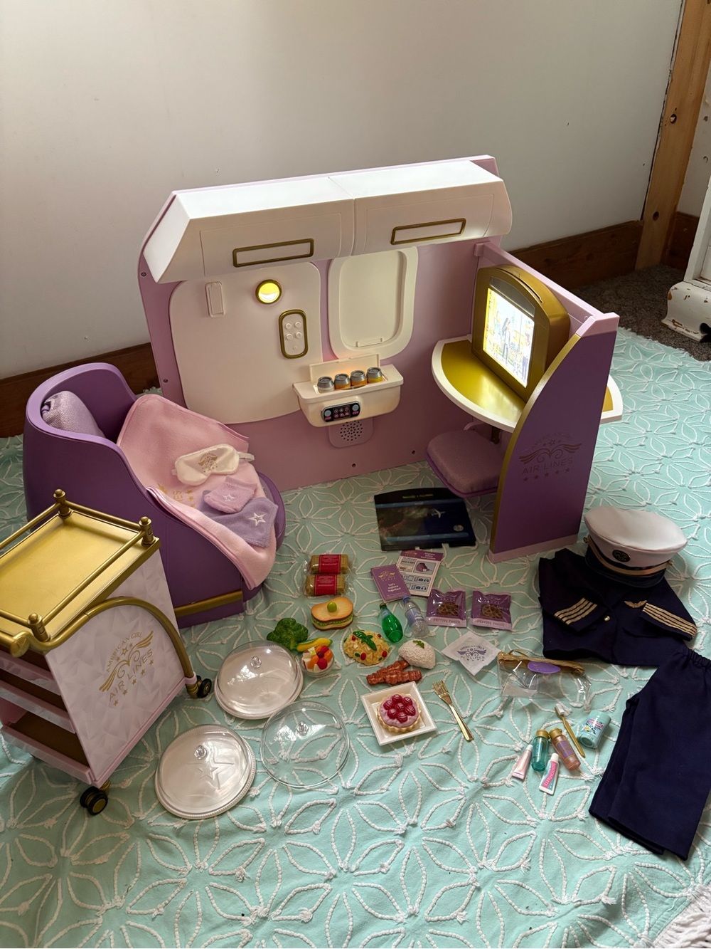 American Girl Doll Airlines play set retired